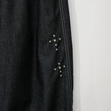 Cross Printing Denim Pants