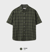 Look Glass Summer Daily Soft Check Short Sleeve Shirt
