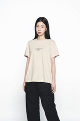 25SS ベーシックロゴウーマンショートスリーブTシャツ ダークベージュ