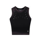 [24SS LSD COLLECTION] Women's Bleach Washing Stud Tank Top_Black