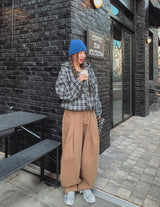 Bay Check Shearling Hooded Jumper