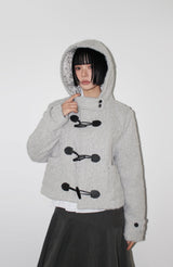 (WOOL) ブークレダッフルショートコート