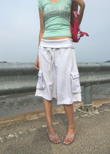TRACK EYELET BERMUDA PANTS (3color)