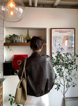 Vine Pocket Leather Blouson / 3 colors