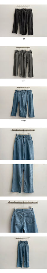 [Basic, Long/S~2XL] [Summer long pants!] Povensemi wide denim pants