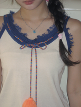 gleaming tiny star necklace [blue]