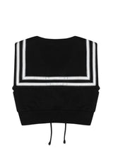 RIBBON SAILOR VEST (BLACK)