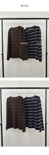[F/W] タータンストライプボタンニットスリーブ(2color)