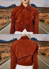 Paisley Corduroy R Half Jacket Brown