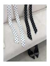 Satin Dot Long Scarf