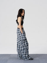 FMACM Two-in-One Side-Pocket Check Trousers