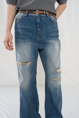 FLARE FIT DENIM PANTS