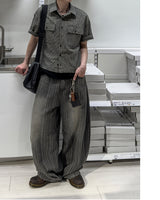 Randy Striped Washed Curved Denim