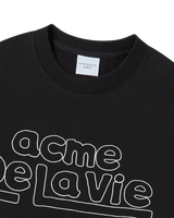 25FW SIMPLE BORDER LINE NAPPING SWEATSHIRT BLACK