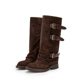 Zadie Triple-Strap Slouch Boots