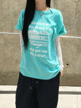 ピークニューヨークレタリング半袖Tシャツ (3c)