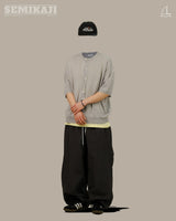 GE Crew Neck Easy Half Cardigan