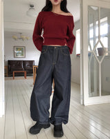Curse Stitch Pocket Non-Fade Denim Pants