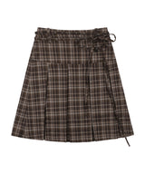 FORMAL BUTTON PLEATS MIDI SKIRT (BROWN)_F24ZD871