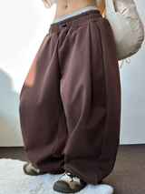 バルーンフロントストリングスウェットパンツ🤎🖤🩶3カラー
