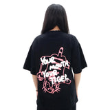 PEANUT STAIN - ノット スリーピング ユア マウス ユア タイガー ブラック オーバーサイズド Tシャツ