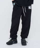 STARDUST STITCH SWEAT PANTS - [BLACK]