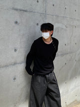 エスラー スナップ ワッフル ロングスリーブTシャツ 2C