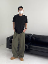 LO Vien Pintuck Half-Banding Semi Wide Pants (4C)