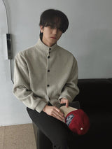 ASCLO String Velour High Neck Cardigan (3color)