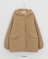 Syasdeulo Quilted Boucle Hood Half Coat Jacket