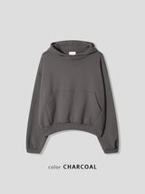 No.1474 high neck crop hood T (3color)