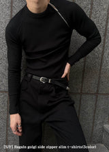 [S/F] Ragaln golgi side zipper slim t-shirts(3color)