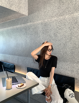 Weekly Linen Ribbed Round Knit / 4 colors