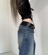 Windbreaker y2k denim wide pants