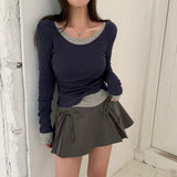 [BELLIDE MADE] 8 colors テンセルレイヤードUネックTシャツ