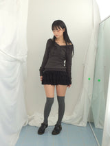 button shawl collar knitwear
