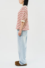 Letter Collar Half Knit (3color)