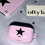 [made] mods black star airpods case (glossy hard)