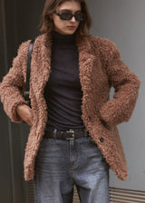FAUX FUR SINGLE JACKET