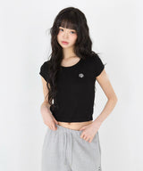 ステッチラインクロップハーフTシャツ [4color]
