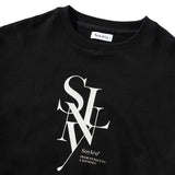 SERIF LAYERED SYMBOL SWEATSHIRTS (BLACK)