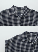 #Rico Check Roll Up Short Sleeve Shirt (3color)
