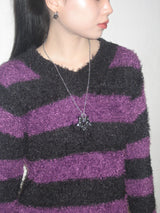 gleaming star dot necklace [black]