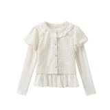 Angel Puff Dot Layered Tops