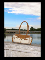 “UBUD”Pieced Leather Biker Bag
