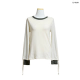 (3color) Shirring Layered Long Sleeve Tee