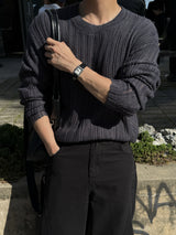 Mog bokashi summer round knitwear
