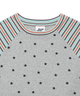 STRIPED STAR RAGLAN LS TEE GREY(CV2GSFT550A)