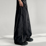 Cuffs line side tuck string sweatpants
