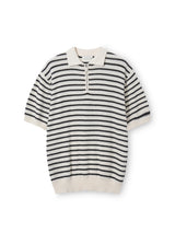 LMN チーフダンゴラセミジップアップ半袖ニット (4 colors)
